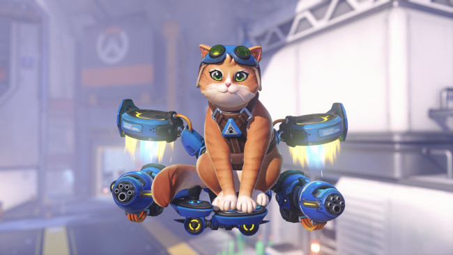 Sommige skins voor Overwatch's Jetpack Cat zijn geïnspireerd door de eigen katten van de ontwikkelaars
