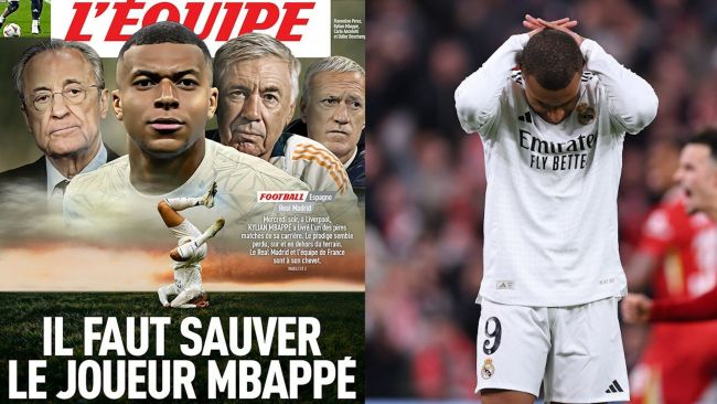 "Speler Mbappé redden": L'Equipe speelt met de crisis van de Real Madrid-speler op de cover