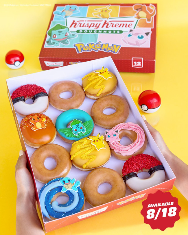 Pokémon en Krispy Kreme starten een donut-samenwerking